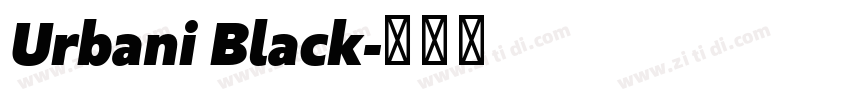 Urbani Black字体转换 Urbani Black字体转换